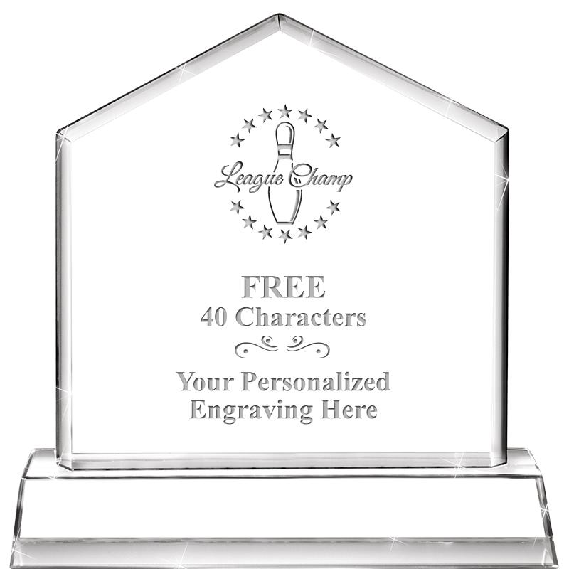 6" CRYSTAL HOMEPLATE AWARD