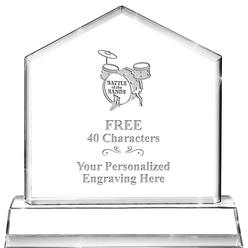 6" CRYSTAL HOMEPLATE AWARD