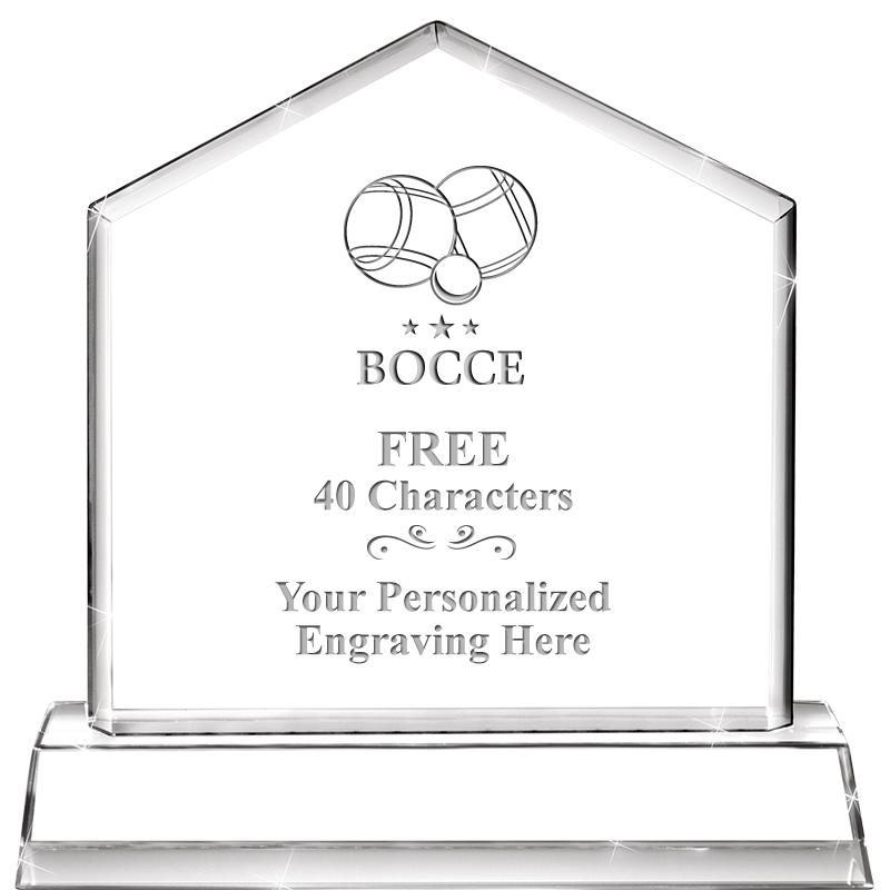 6" CRYSTAL HOMEPLATE AWARD