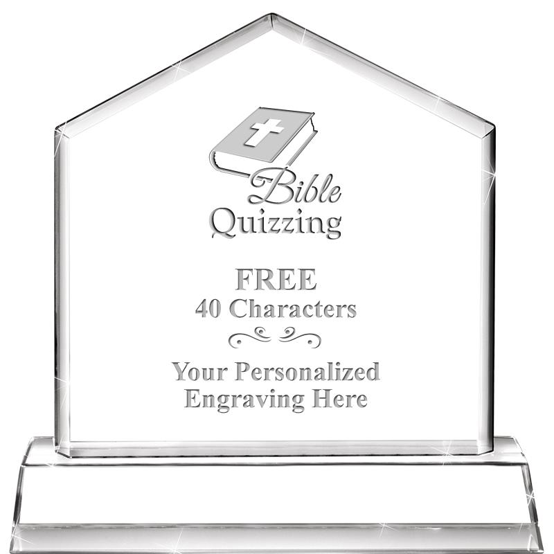 6" CRYSTAL HOMEPLATE AWARD