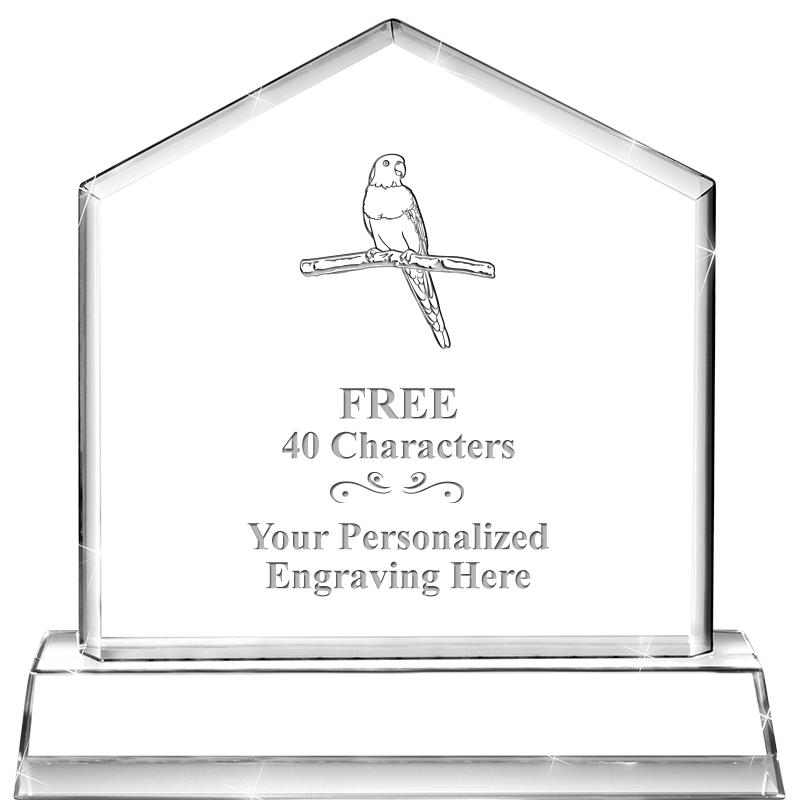 6" CRYSTAL HOMEPLATE AWARD