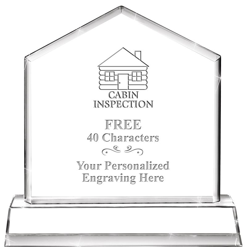 6" CRYSTAL HOMEPLATE AWARD