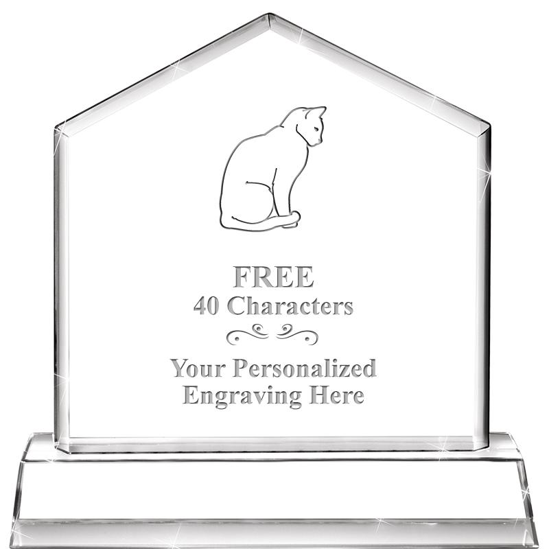 6" CRYSTAL HOMEPLATE AWARD