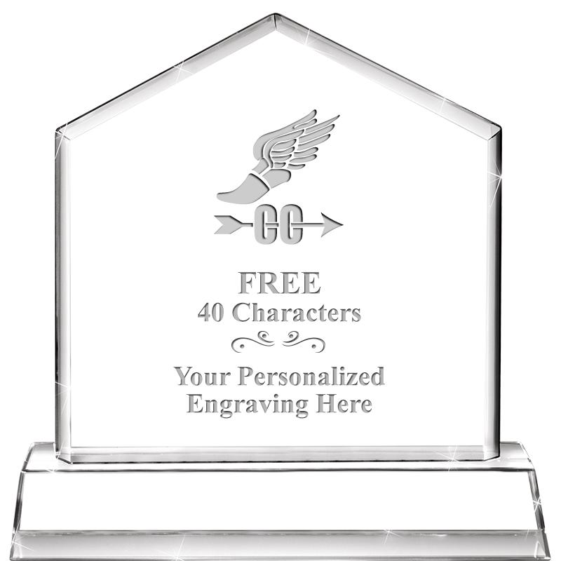 6" CRYSTAL HOMEPLATE AWARD