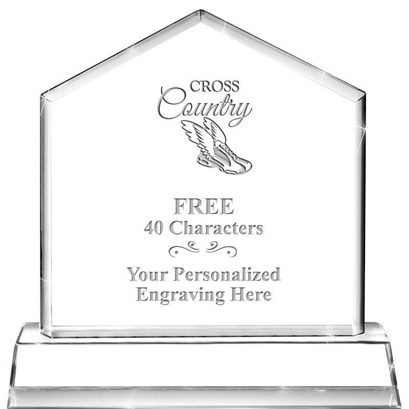 6" CRYSTAL HOMEPLATE AWARD