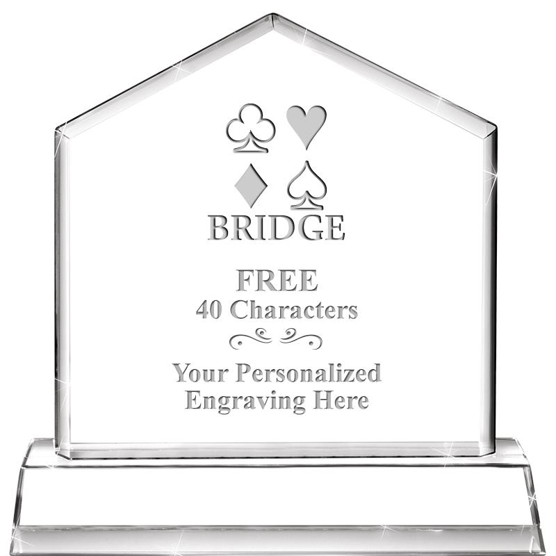 6" CRYSTAL HOMEPLATE AWARD