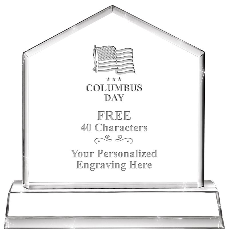 6" CRYSTAL HOMEPLATE AWARD