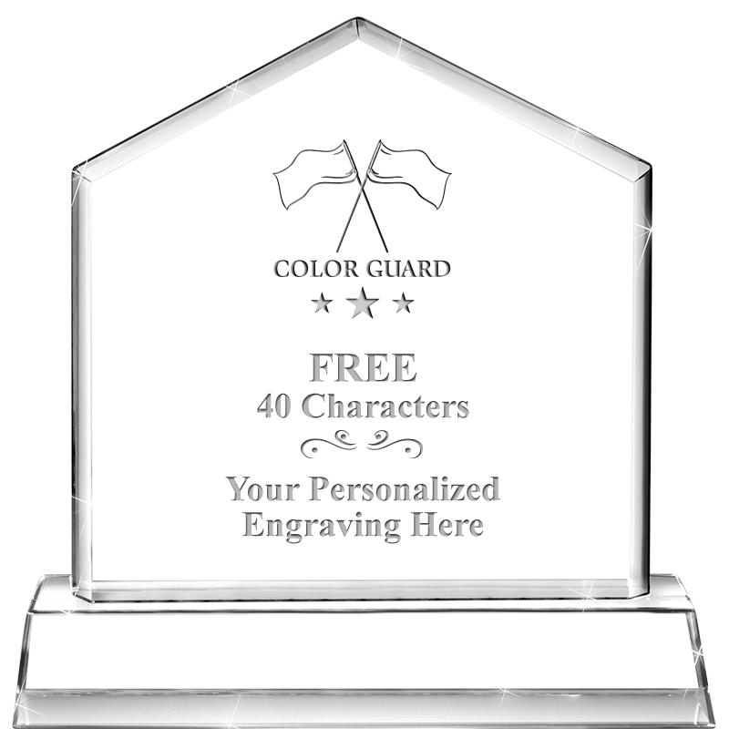 6" CRYSTAL HOMEPLATE AWARD