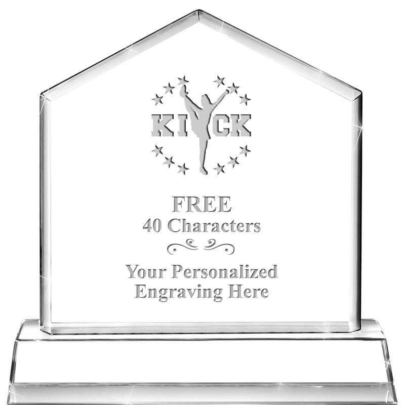 6" CRYSTAL HOMEPLATE AWARD