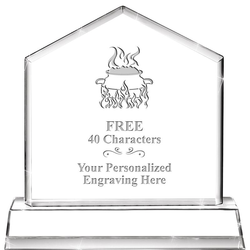 6" CRYSTAL HOMEPLATE AWARD