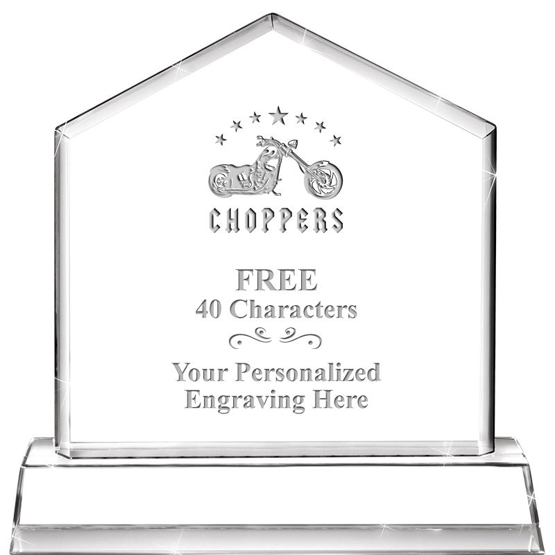 6" CRYSTAL HOMEPLATE AWARD