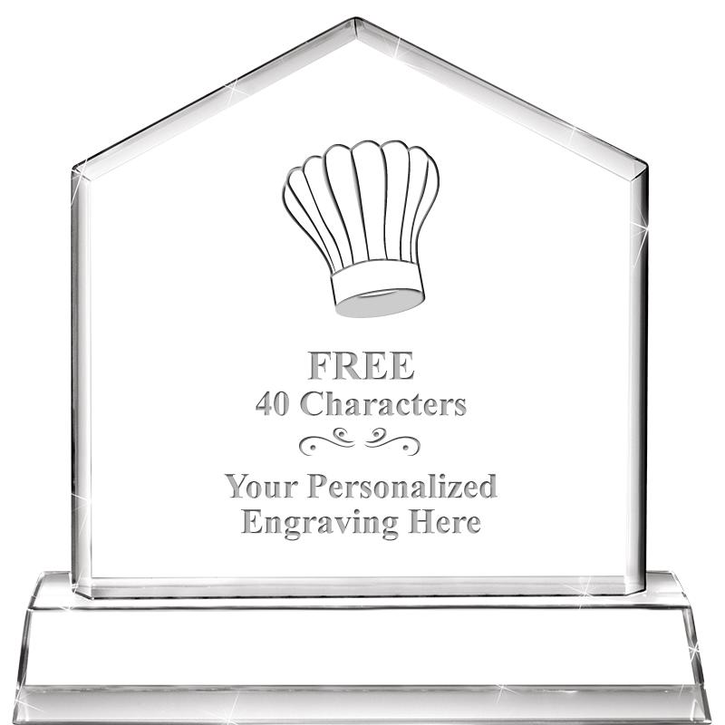 6" CRYSTAL HOMEPLATE AWARD