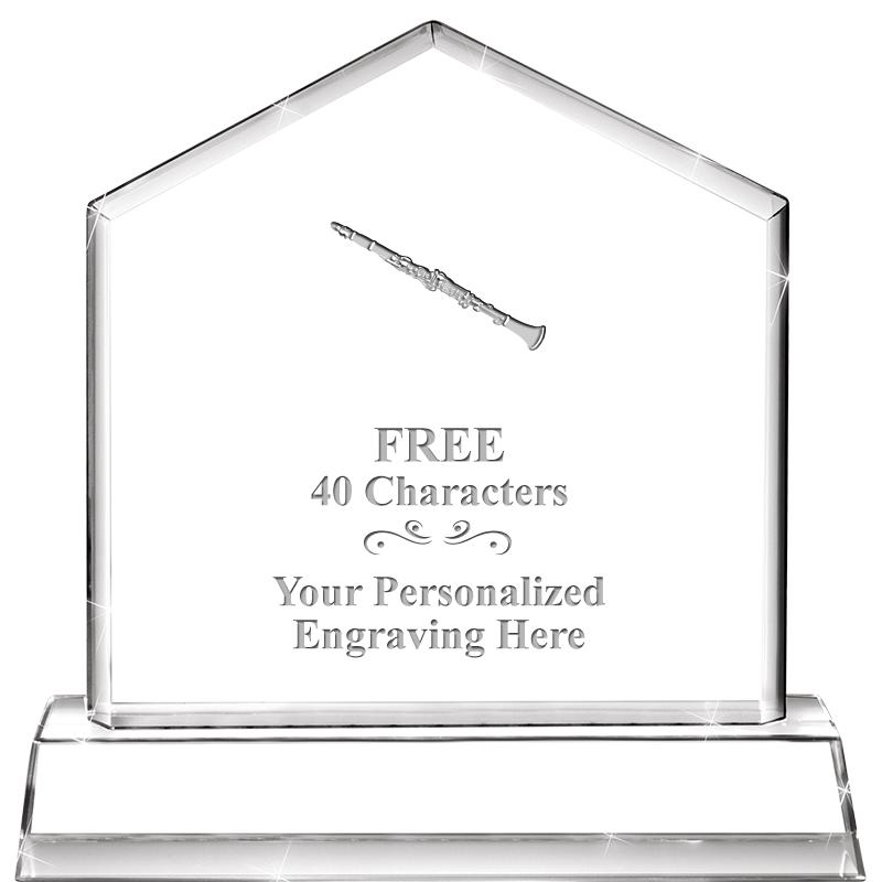 6" CRYSTAL HOMEPLATE AWARD