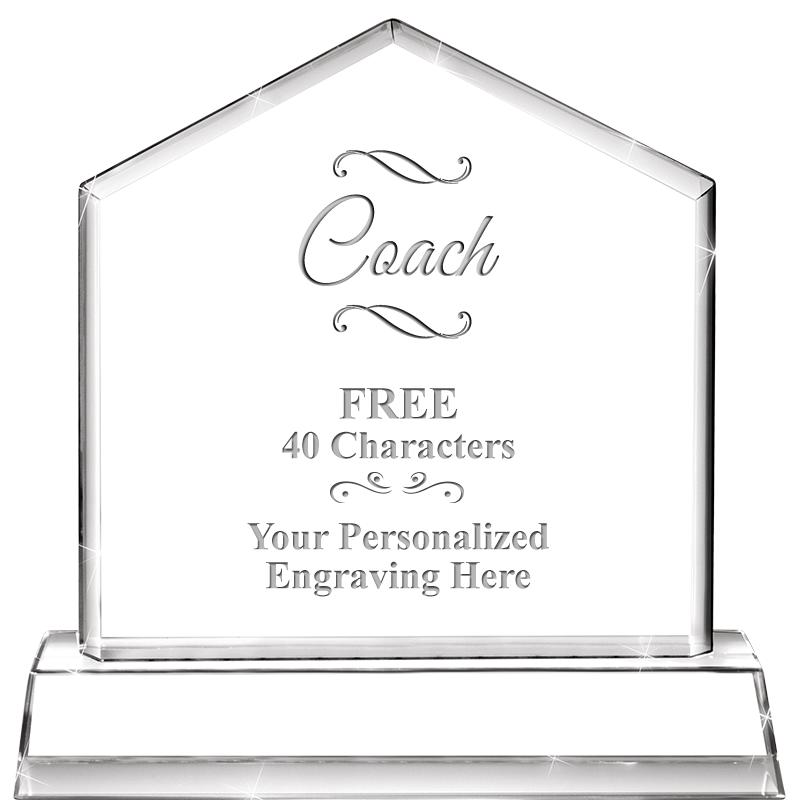 6" CRYSTAL HOMEPLATE AWARD