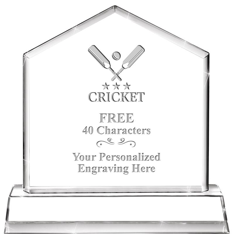 6" CRYSTAL HOMEPLATE AWARD