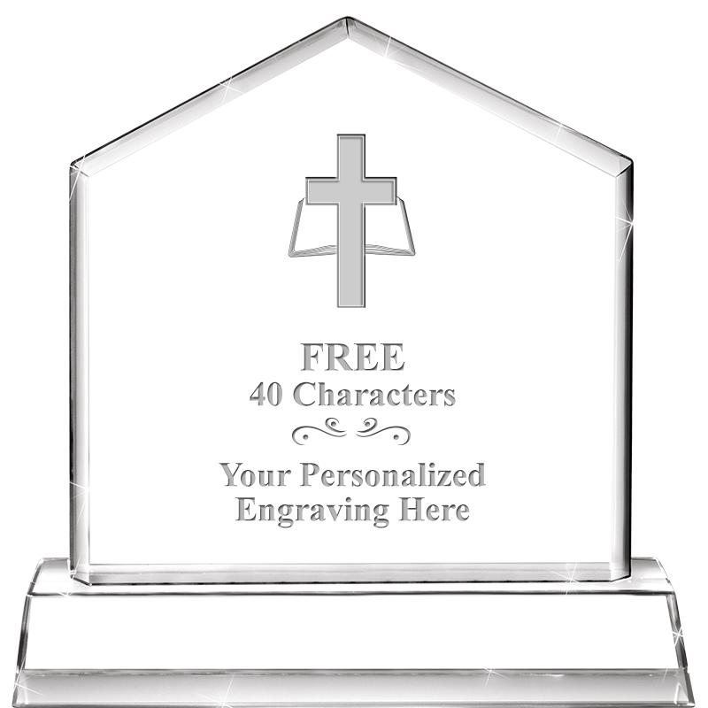 6" CRYSTAL HOMEPLATE AWARD