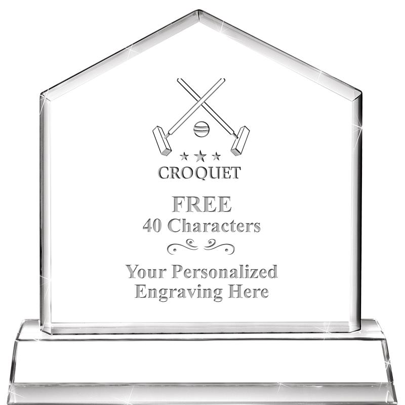 6" CRYSTAL HOMEPLATE AWARD