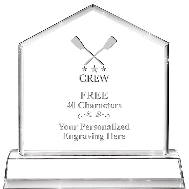 6" CRYSTAL HOMEPLATE AWARD