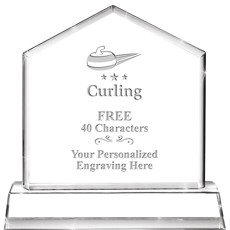 6" CRYSTAL HOMEPLATE AWARD