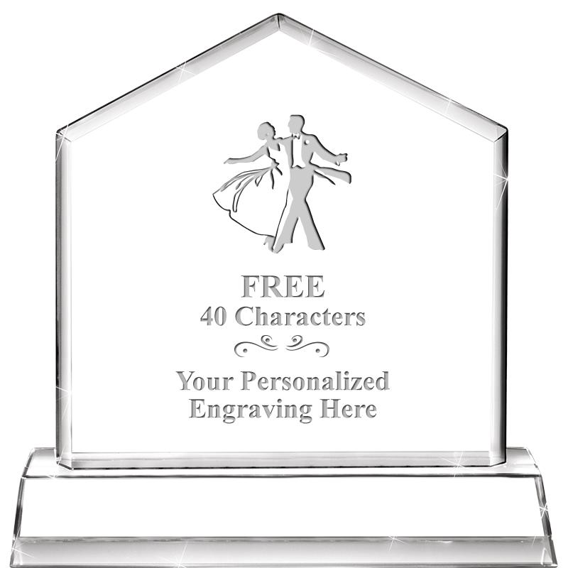 6" CRYSTAL HOMEPLATE AWARD