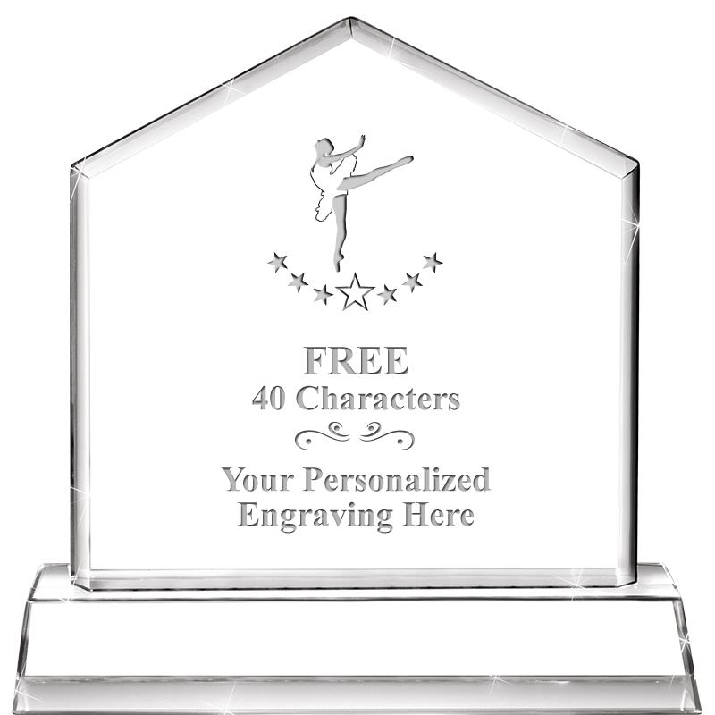 6" CRYSTAL HOMEPLATE AWARD