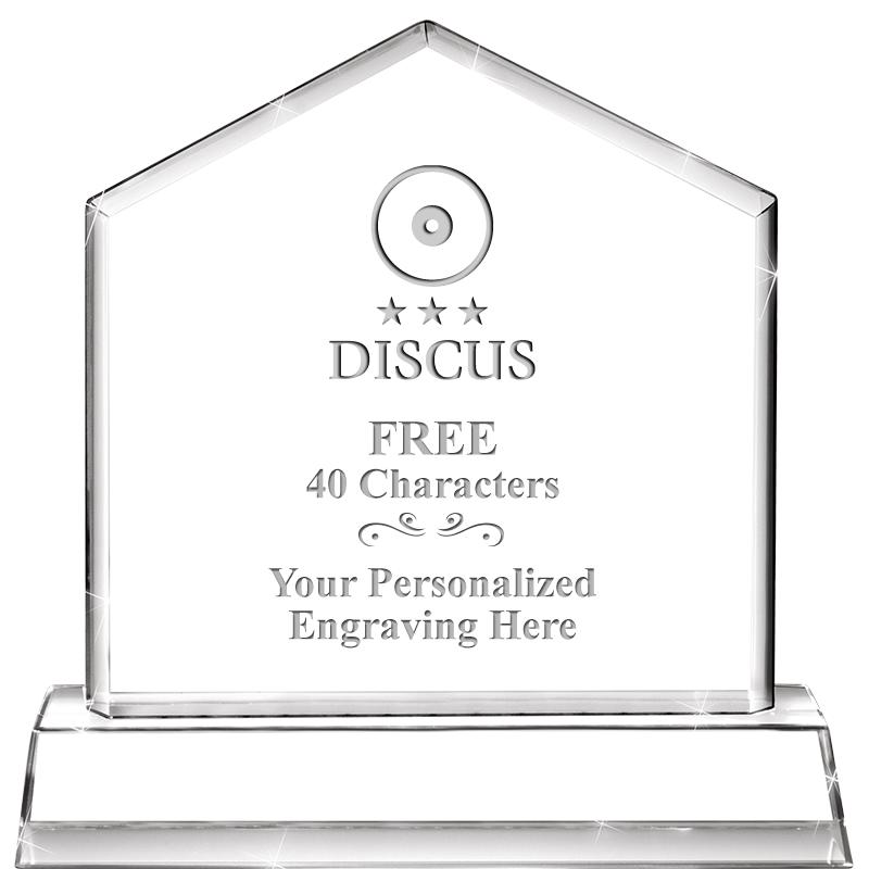 6" CRYSTAL HOMEPLATE AWARD