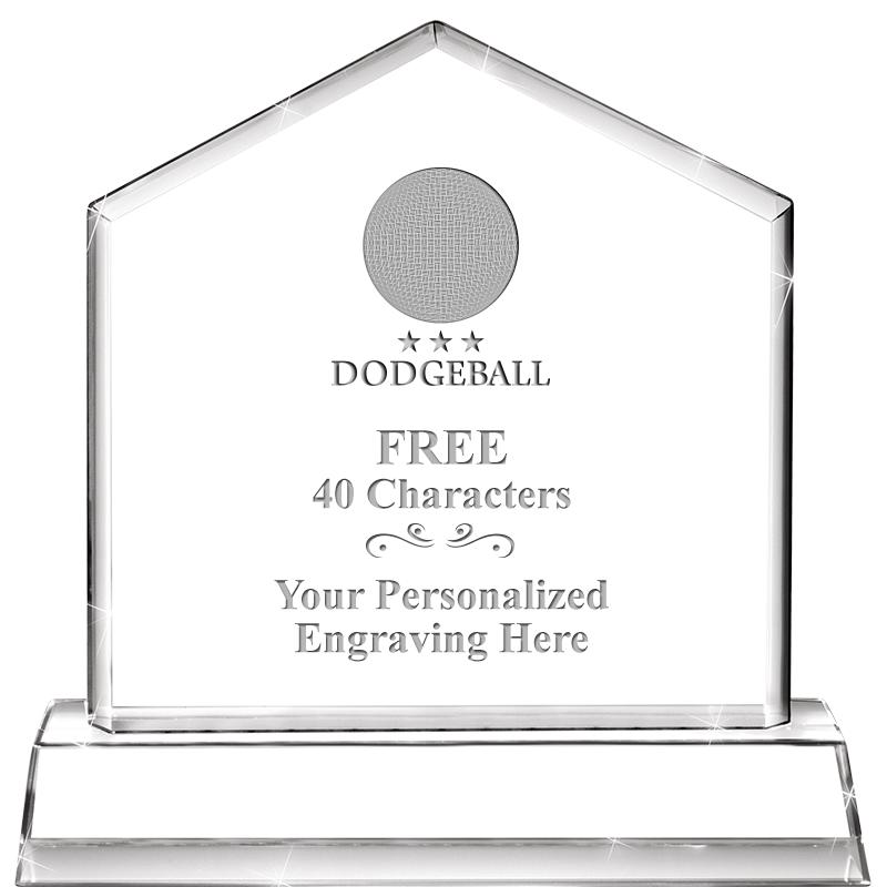 6" CRYSTAL HOMEPLATE AWARD