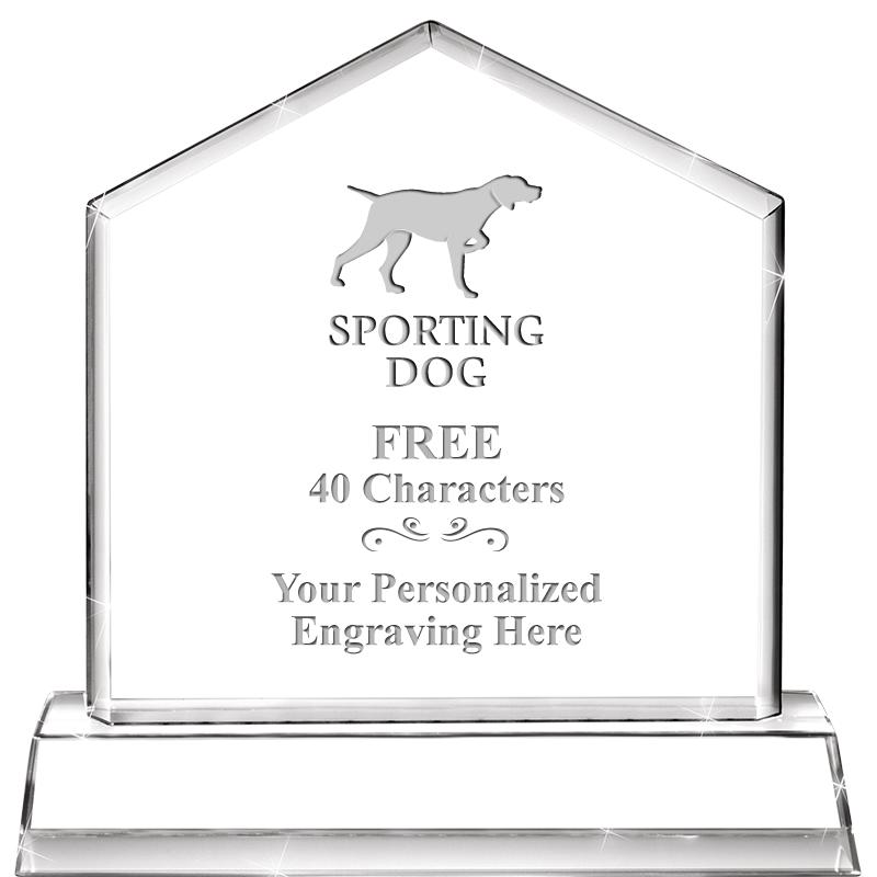 6" CRYSTAL HOMEPLATE AWARD