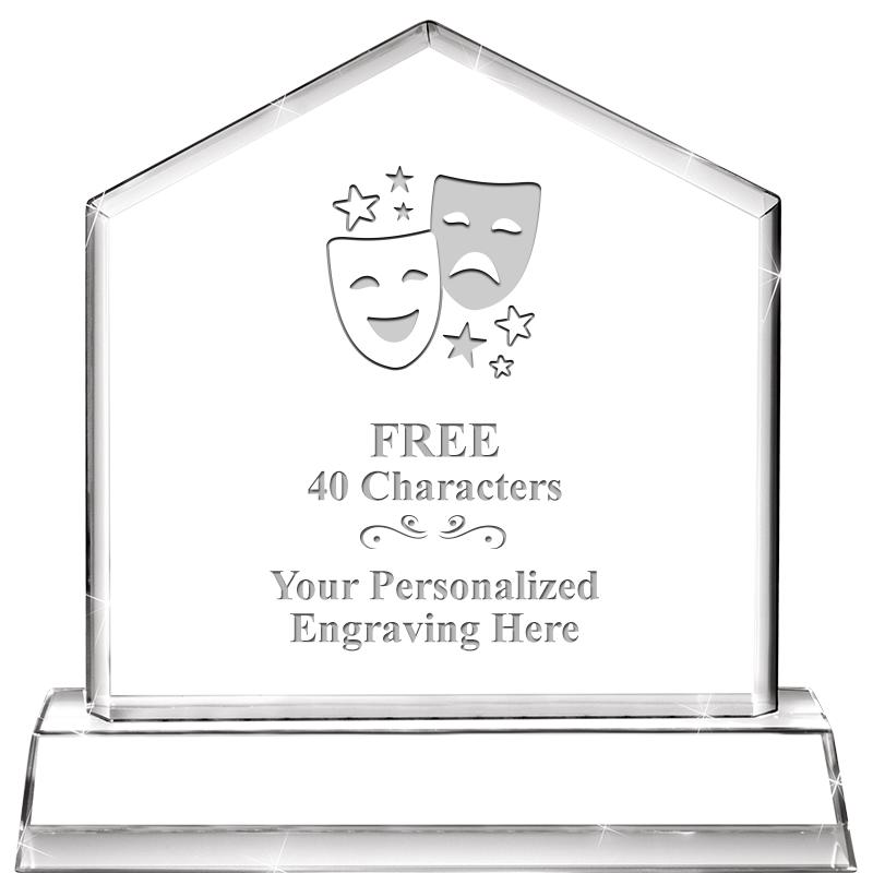 6" CRYSTAL HOMEPLATE AWARD