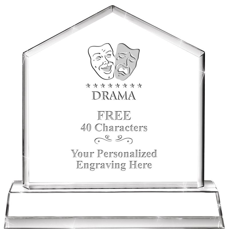 6" CRYSTAL HOMEPLATE AWARD