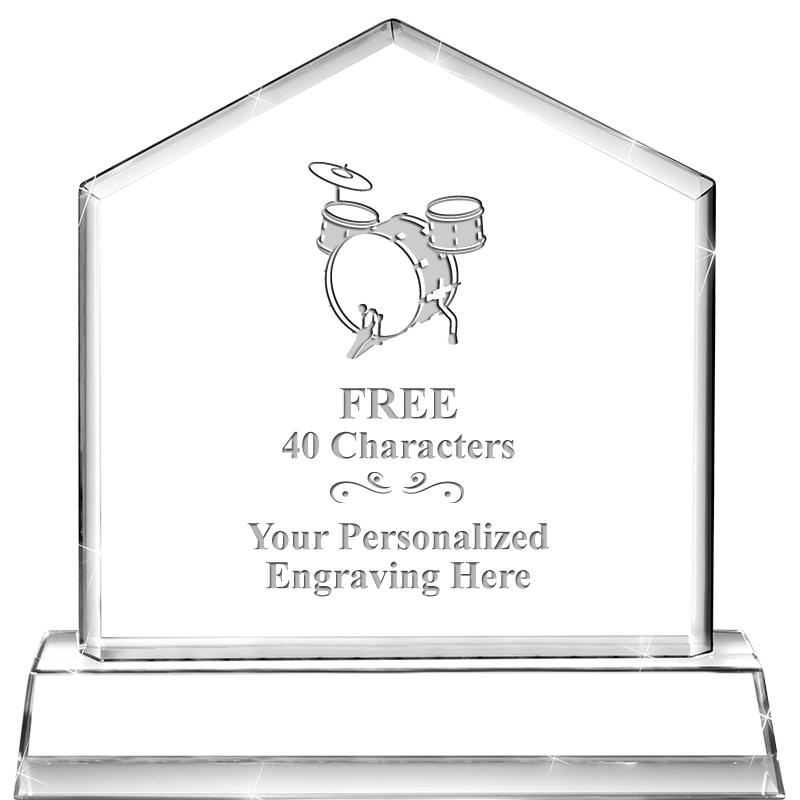 6" CRYSTAL HOMEPLATE AWARD