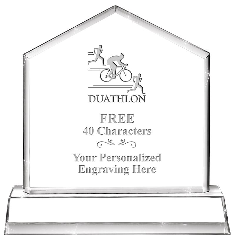 6" CRYSTAL HOMEPLATE AWARD