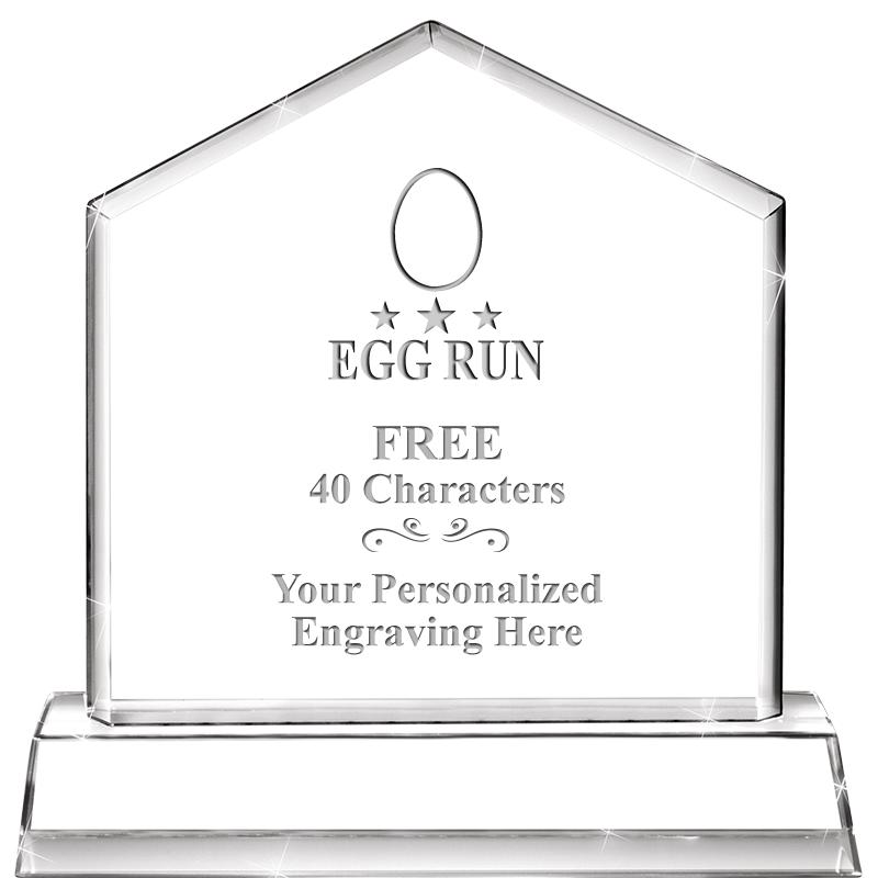 6" CRYSTAL HOMEPLATE AWARD