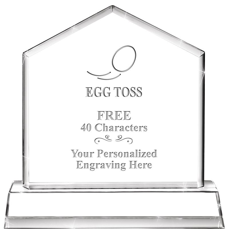 6" CRYSTAL HOMEPLATE AWARD