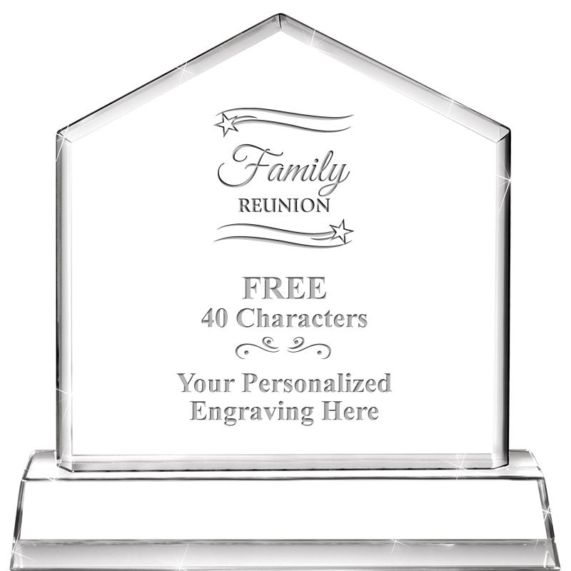 6" CRYSTAL HOMEPLATE AWARD