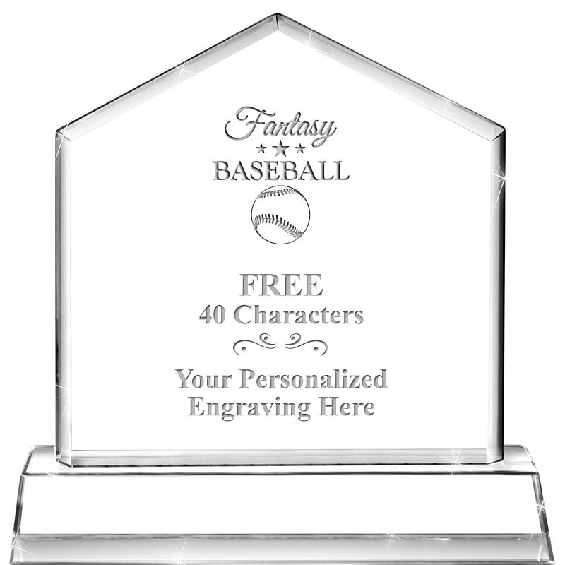 6" CRYSTAL HOMEPLATE AWARD