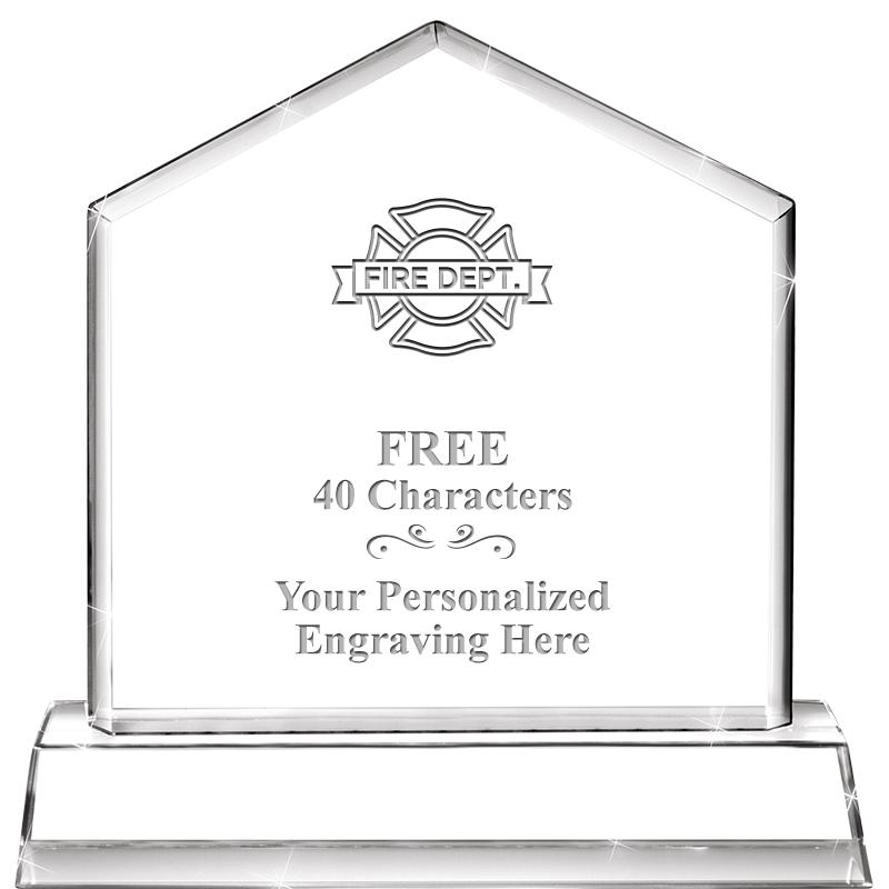 6" CRYSTAL HOMEPLATE AWARD