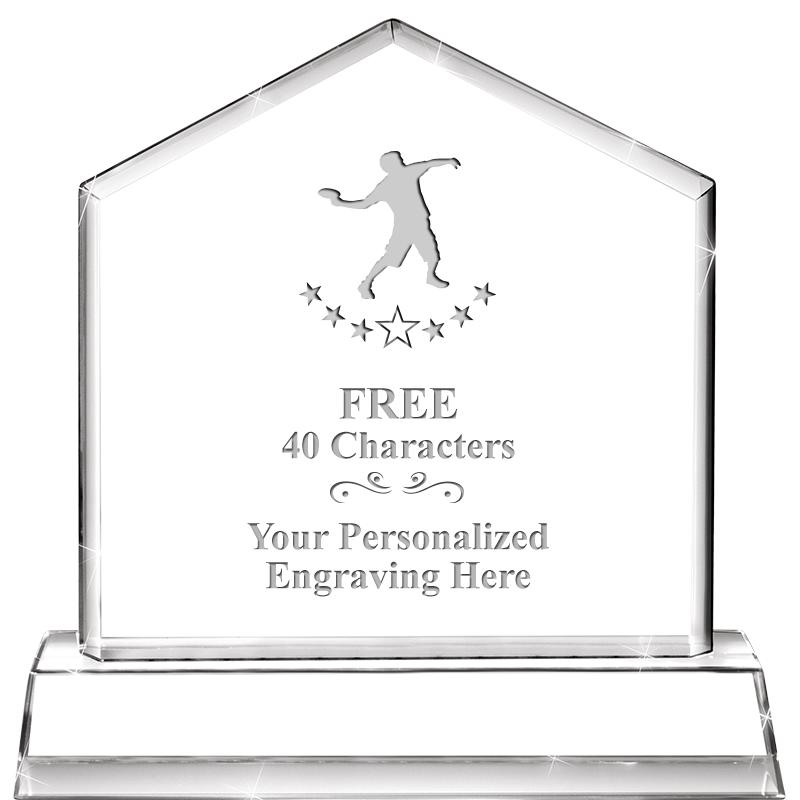 6" CRYSTAL HOMEPLATE AWARD