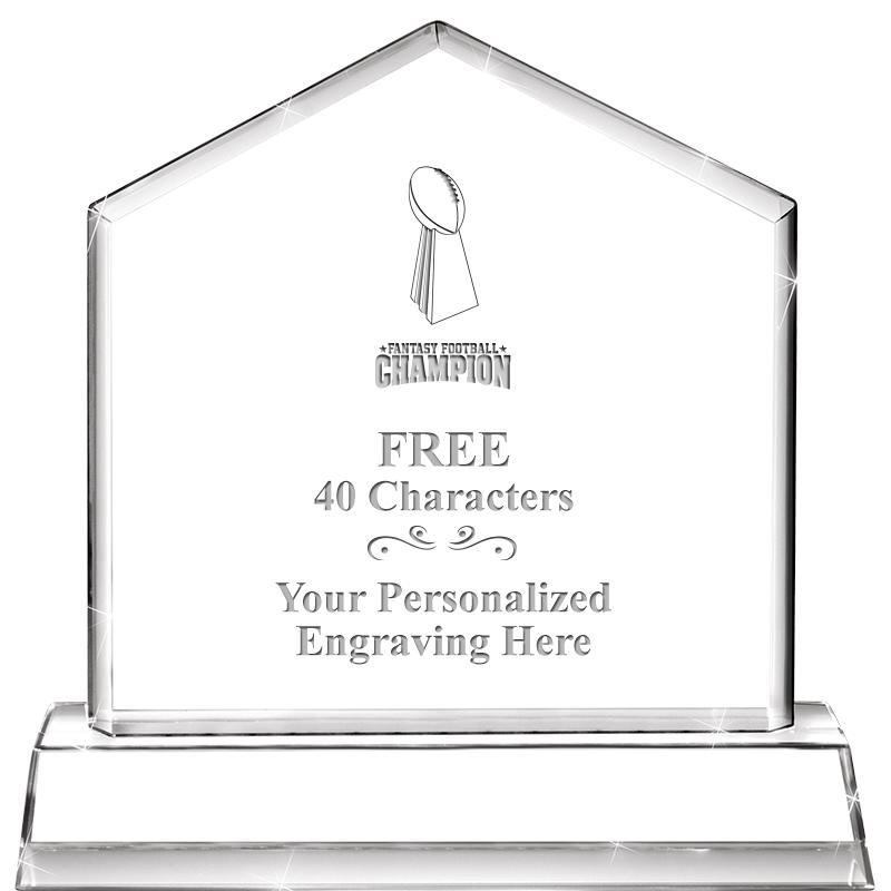 6" CRYSTAL HOMEPLATE AWARD