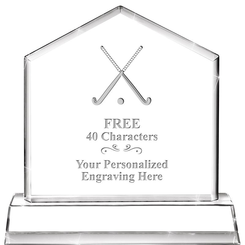 6" CRYSTAL HOMEPLATE AWARD