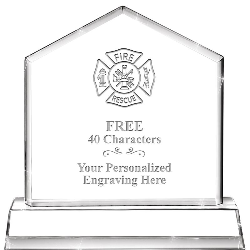 6" CRYSTAL HOMEPLATE AWARD