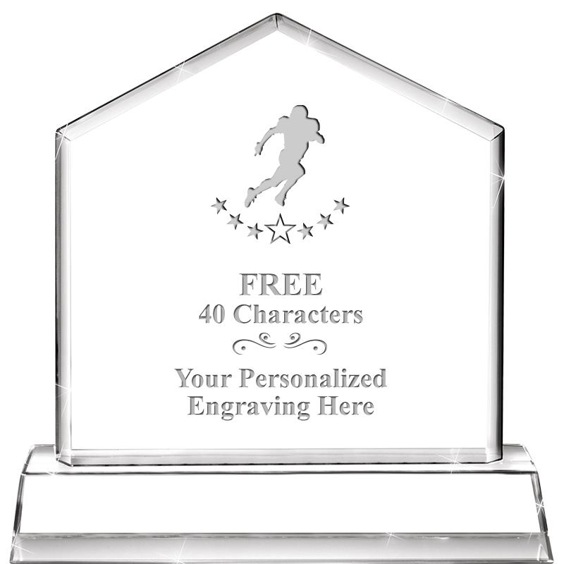 6" CRYSTAL HOMEPLATE AWARD