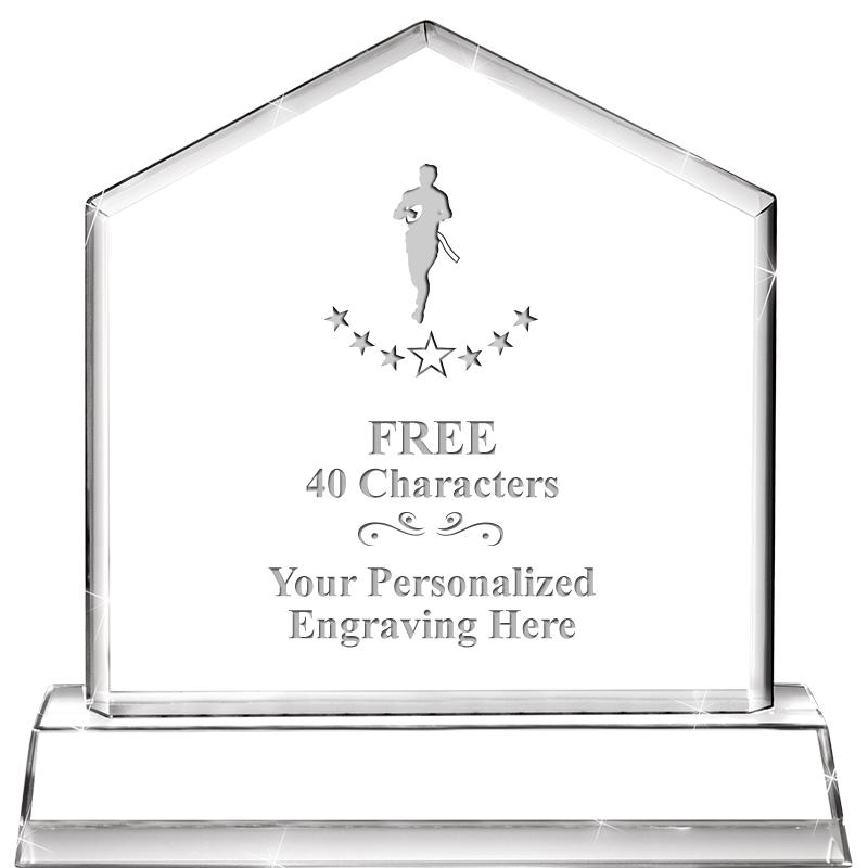 6" CRYSTAL HOMEPLATE AWARD