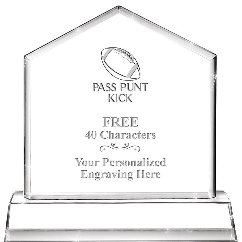 6" CRYSTAL HOMEPLATE AWARD