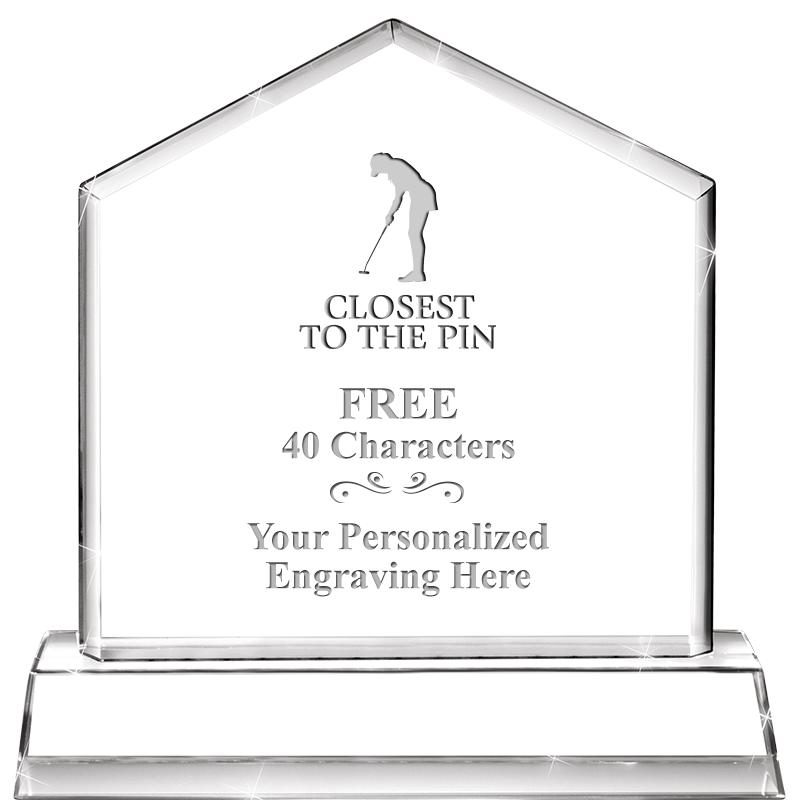 6" CRYSTAL HOMEPLATE AWARD