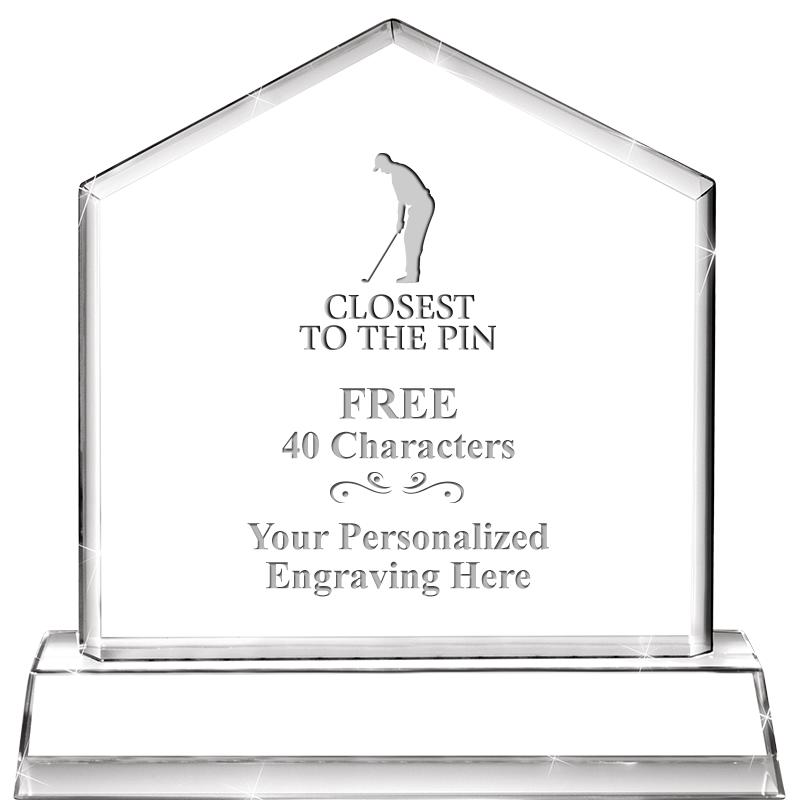 6" CRYSTAL HOMEPLATE AWARD