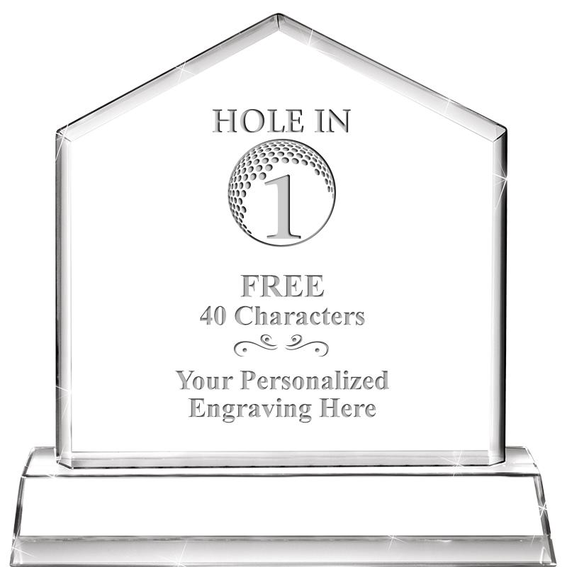 6" CRYSTAL HOMEPLATE AWARD