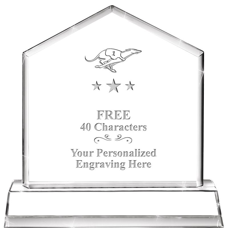 6" CRYSTAL HOMEPLATE AWARD