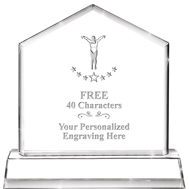 6" CRYSTAL HOMEPLATE AWARD