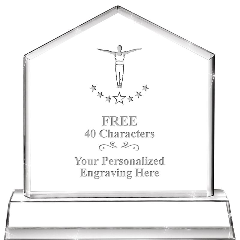 6" CRYSTAL HOMEPLATE AWARD